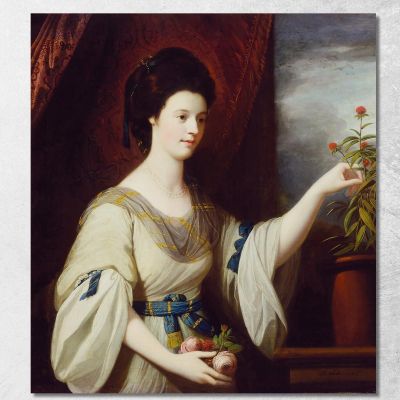 Portrait Of Diana Mary Barker Benjamin West bwt47 canvas print 