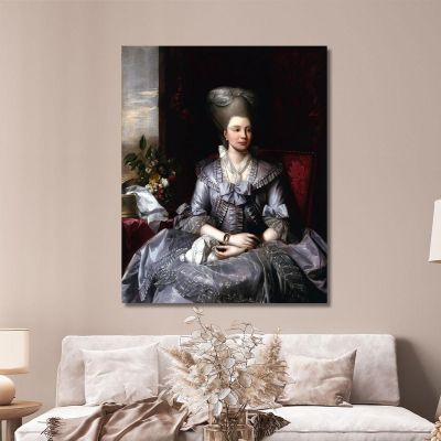 Portrait Of Queen Charlotte Benjamin West bwt49 canvas print 