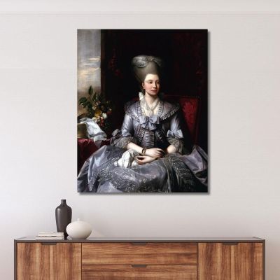 Portrait Of Queen Charlotte Benjamin West bwt49 canvas print 