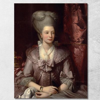 Queen Charlotte Benjamin West bwt50 canvas print 