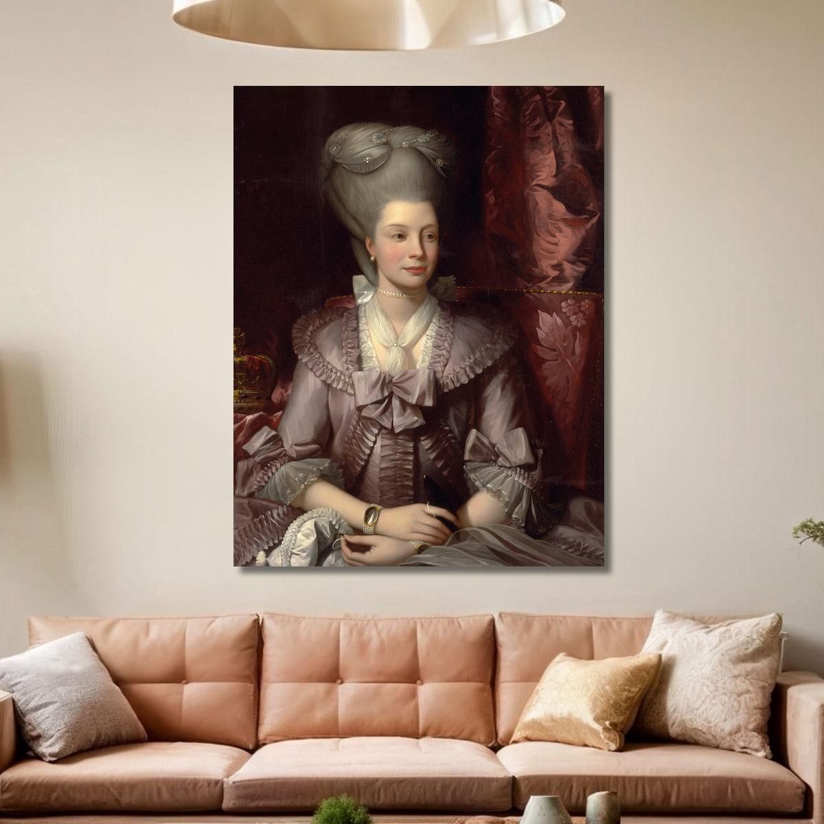 Queen Charlotte Benjamin West bwt50 canvas print 