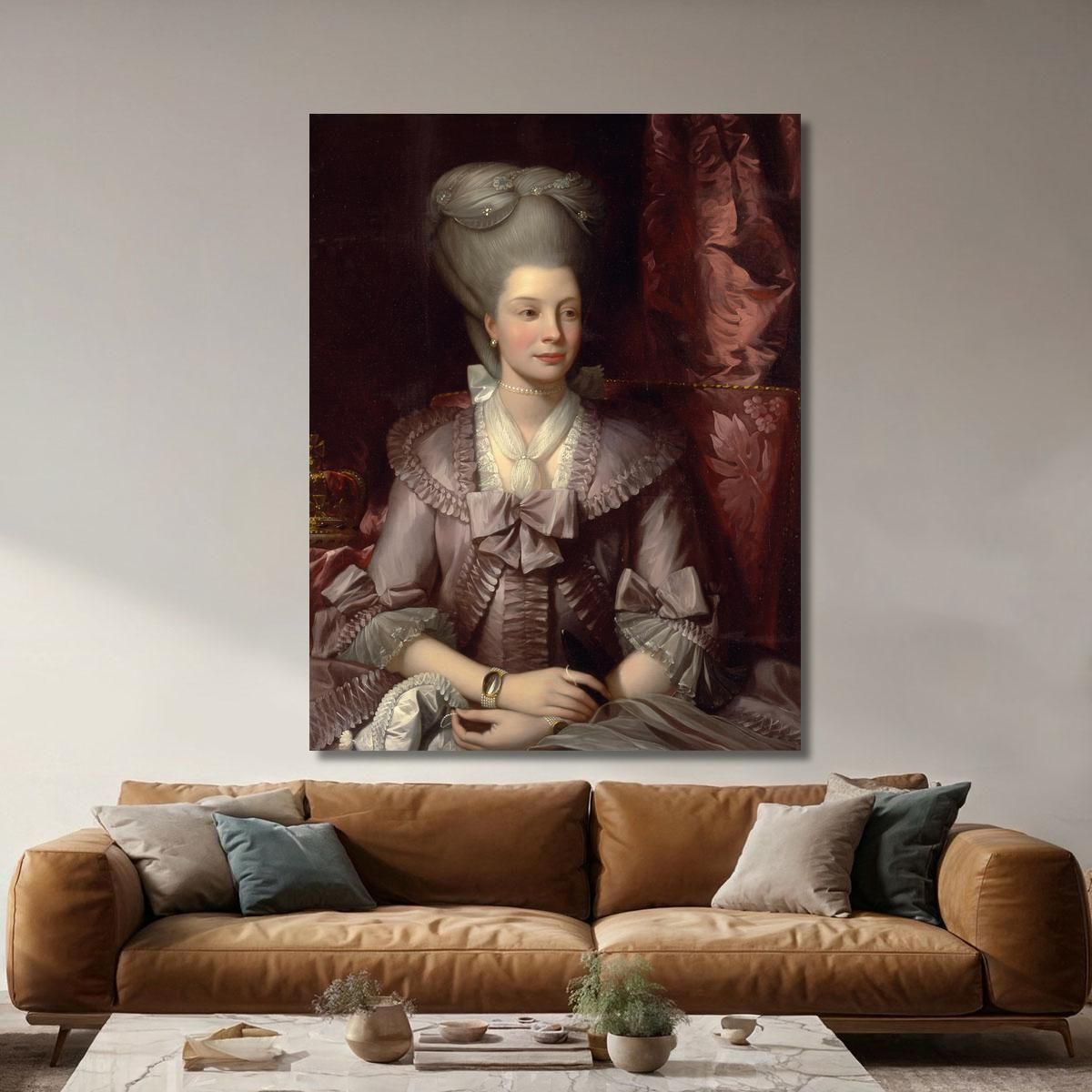 Queen Charlotte Benjamin West bwt50 canvas print 