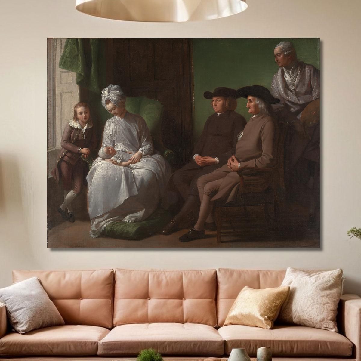 The Artist And His Family Benjamin West bwt58 canvas print 