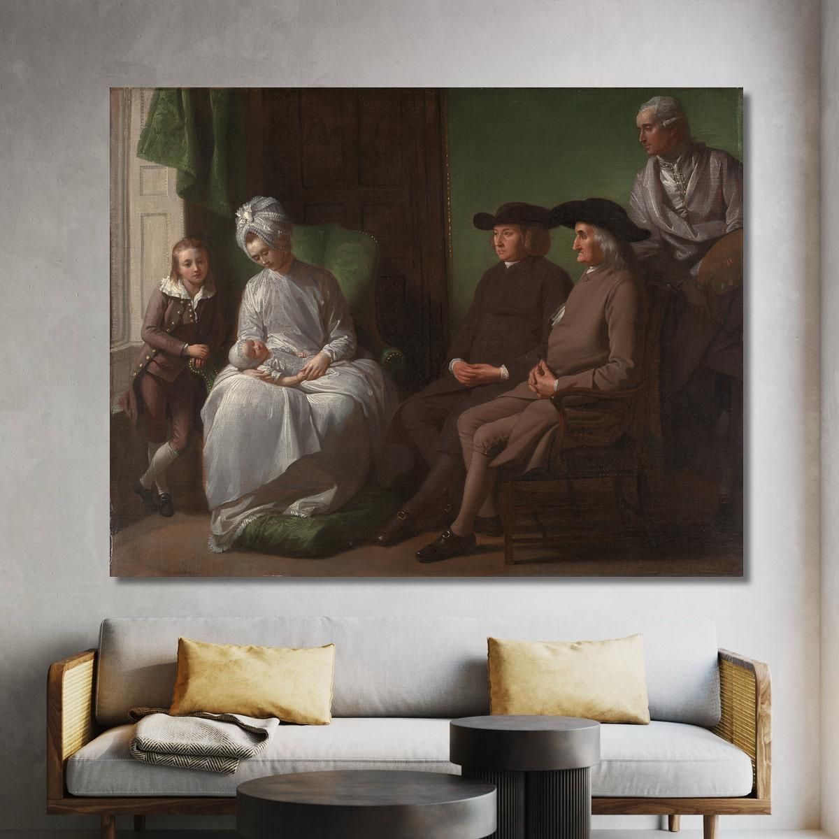 The Artist And His Family Benjamin West bwt58 canvas print 