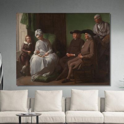 The Artist And His Family Benjamin West bwt58 canvas print 