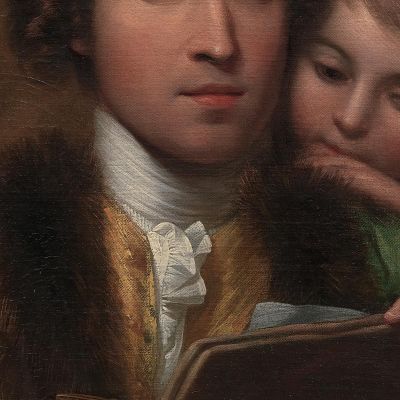 The Artist And His Son Raphael Benjamin West bwt59 canvas print