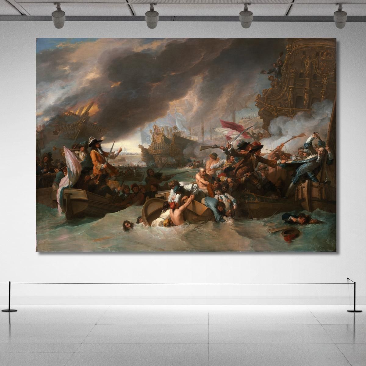 The Battle Of La Hogue Benjamin West bwt62 canvas print 