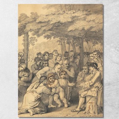 The Indians Delivering Up The English Captives To Colonel Bouquet Near His Camp Benjamin West bwt68 canvas print 