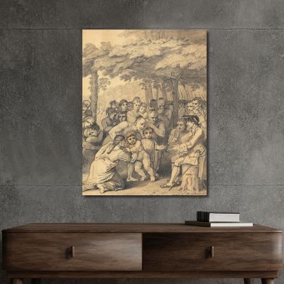 The Indians Delivering Up The English Captives To Colonel Bouquet Near His Camp Benjamin West bwt68 canvas print 