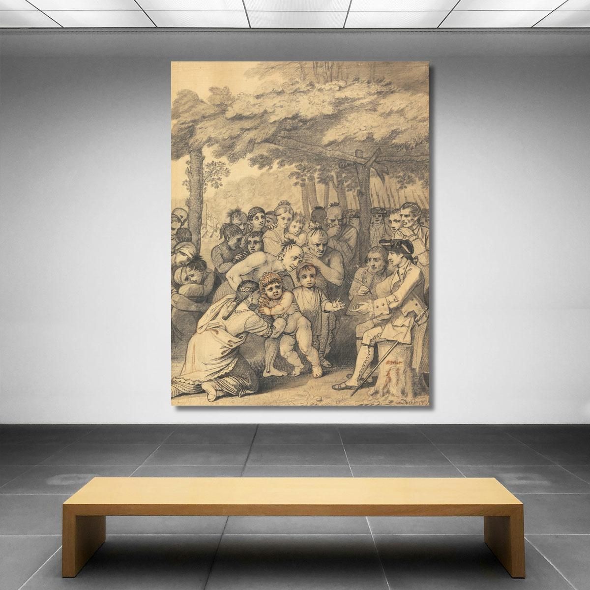 The Indians Delivering Up The English Captives To Colonel Bouquet Near His Camp Benjamin West bwt68 canvas print 