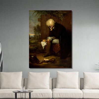 The Pilgrim Mourning His Dead Ass Benjamin West bwt71 canvas print 