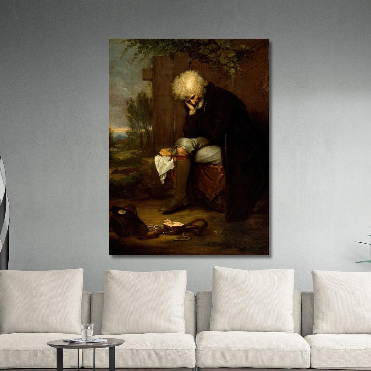 The Pilgrim Mourning His Dead Ass Benjamin West bwt71 canvas print 