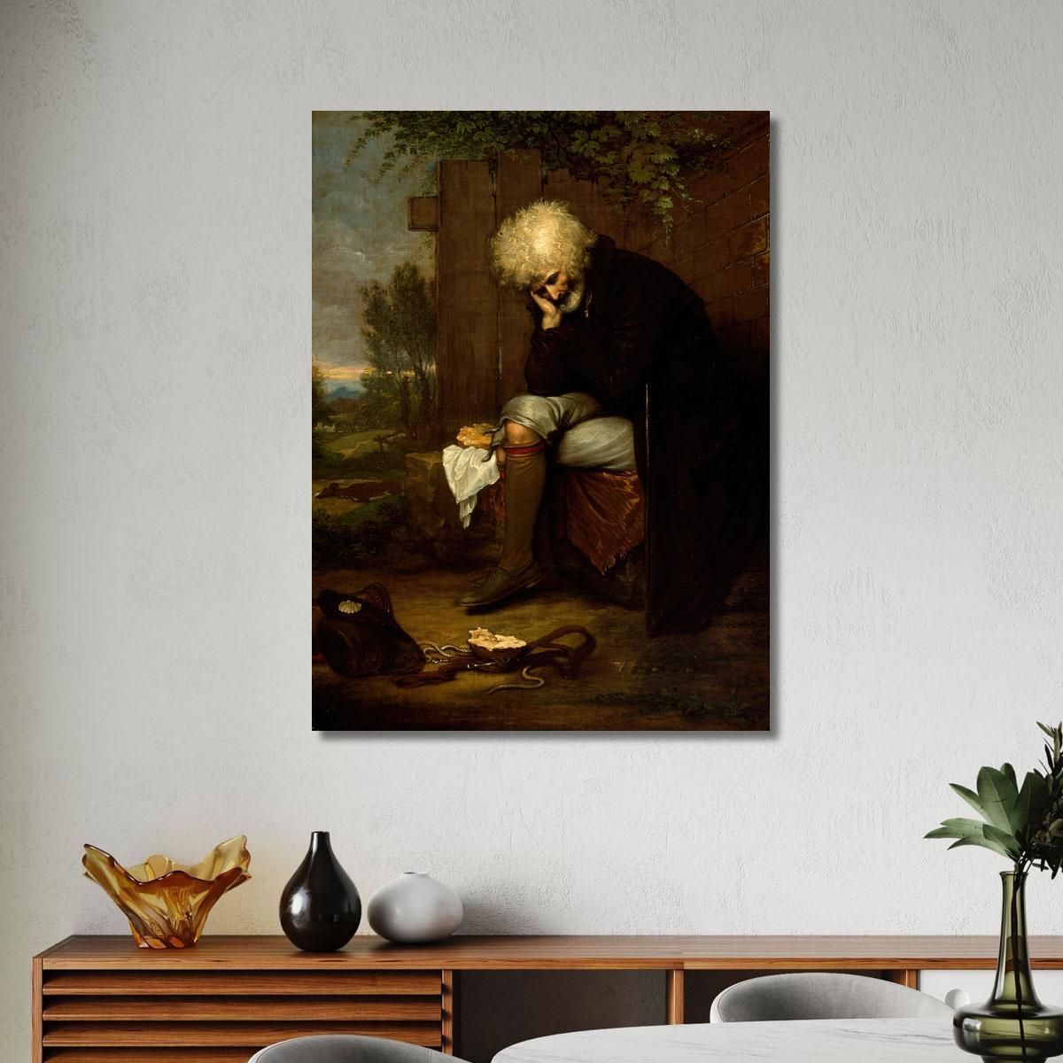 The Pilgrim Mourning His Dead Ass Benjamin West bwt71 canvas print 