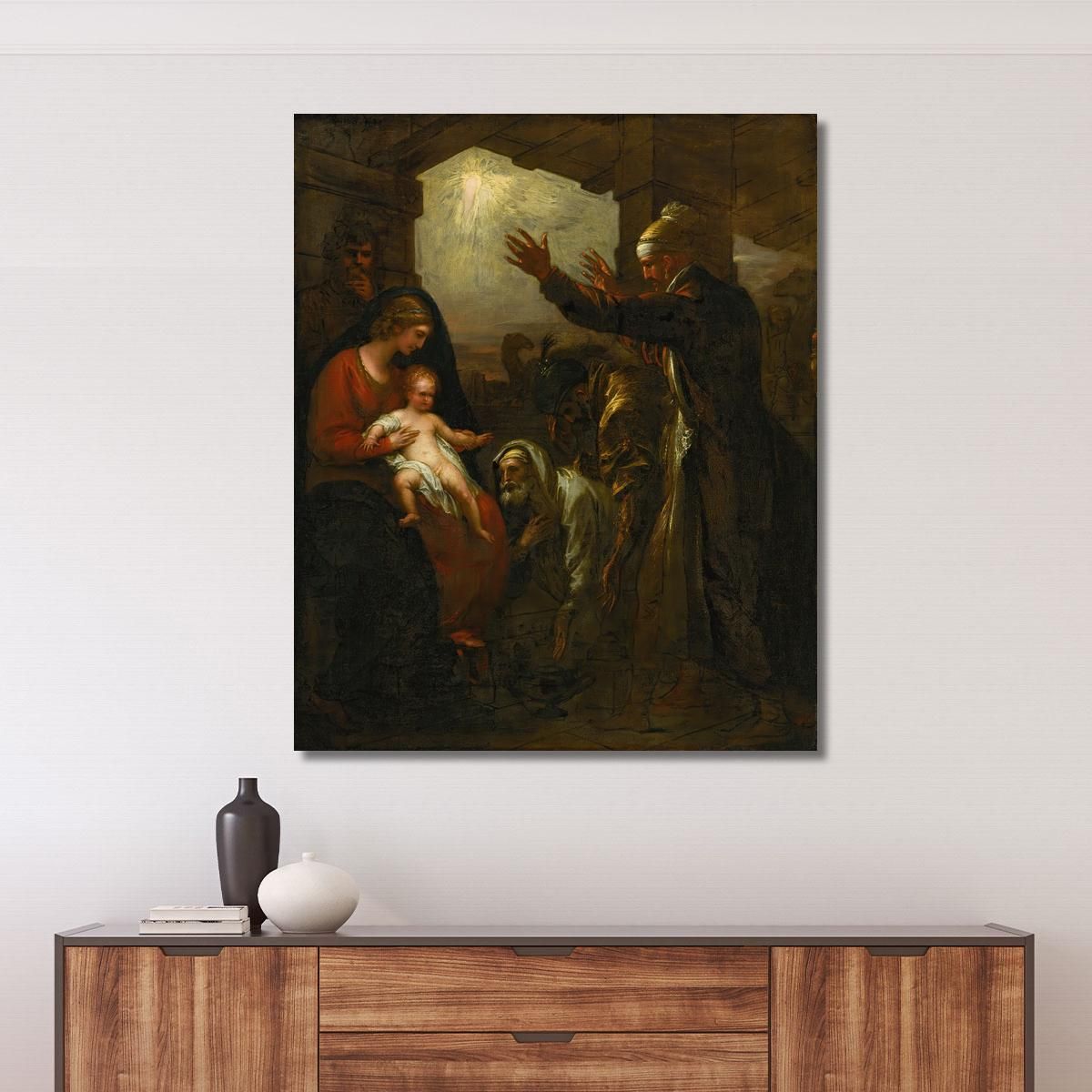 The Wise Men S Offering Benjamin West bwt72 canvas print 