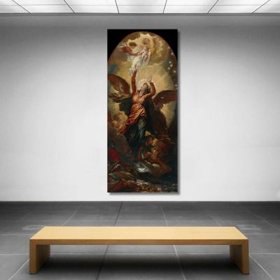 The Woman Clothed With The Sun Fleeth From The Persecution Of The Dragon Benjamin West bwt73 canvas print 