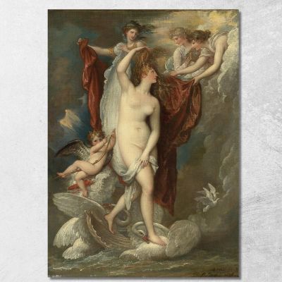 Venus At Her Birth Attired By The Three Graces Benjamin West bwt77 canvas print 