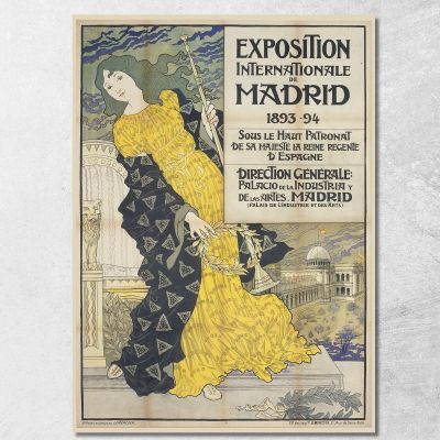 Madrid International Exhibition Eugène Grasset egs8 canvas print 