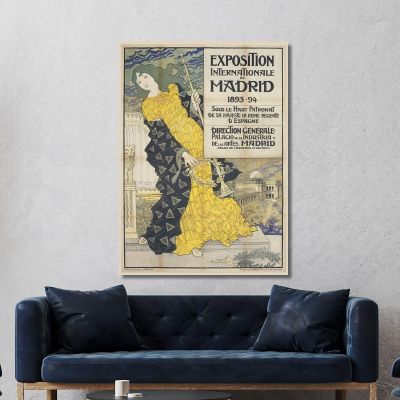 Madrid International Exhibition Eugène Grasset egs8 canvas print 