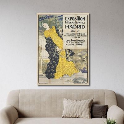 Madrid International Exhibition Eugène Grasset egs8 canvas print 