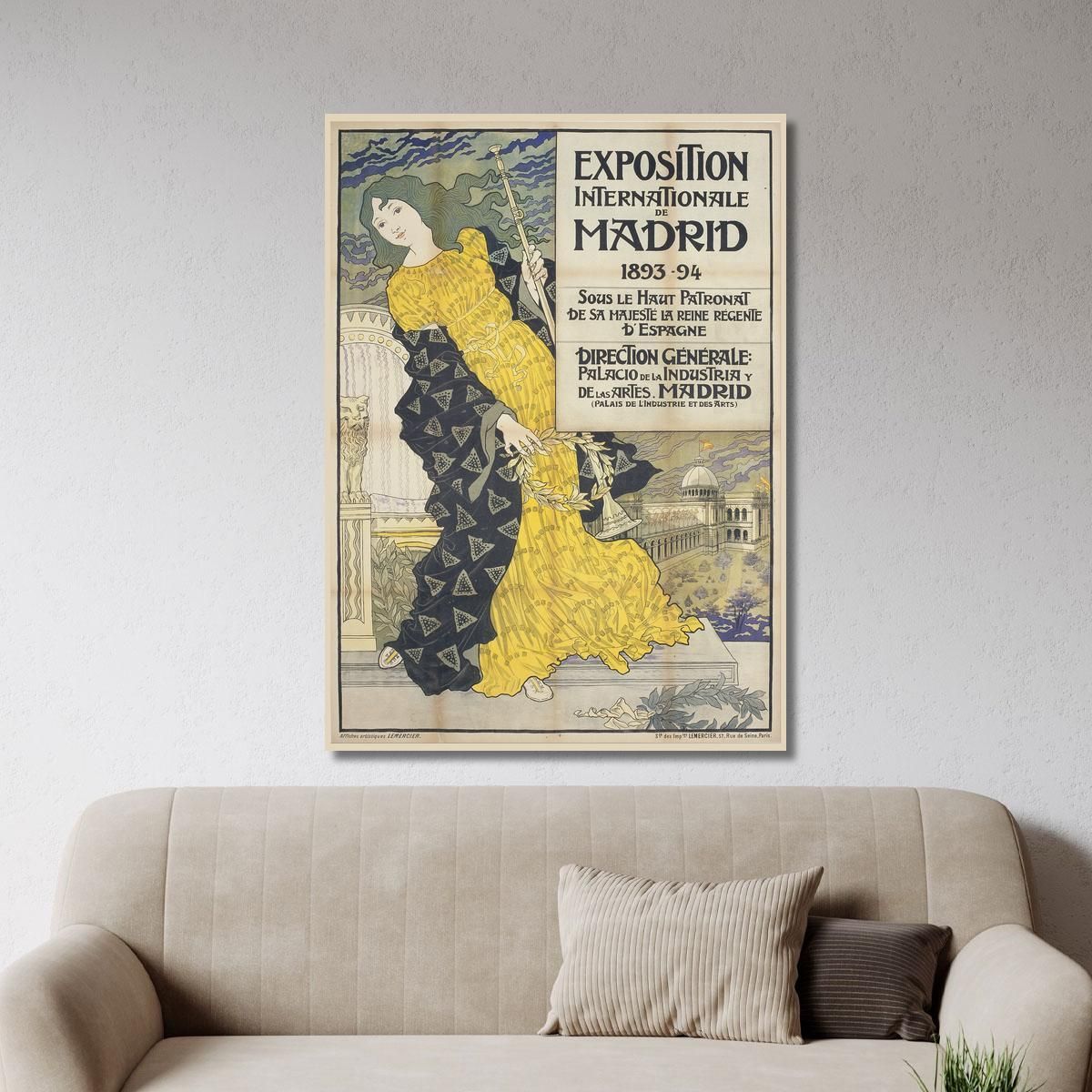 Madrid International Exhibition Eugène Grasset egs8 canvas print 