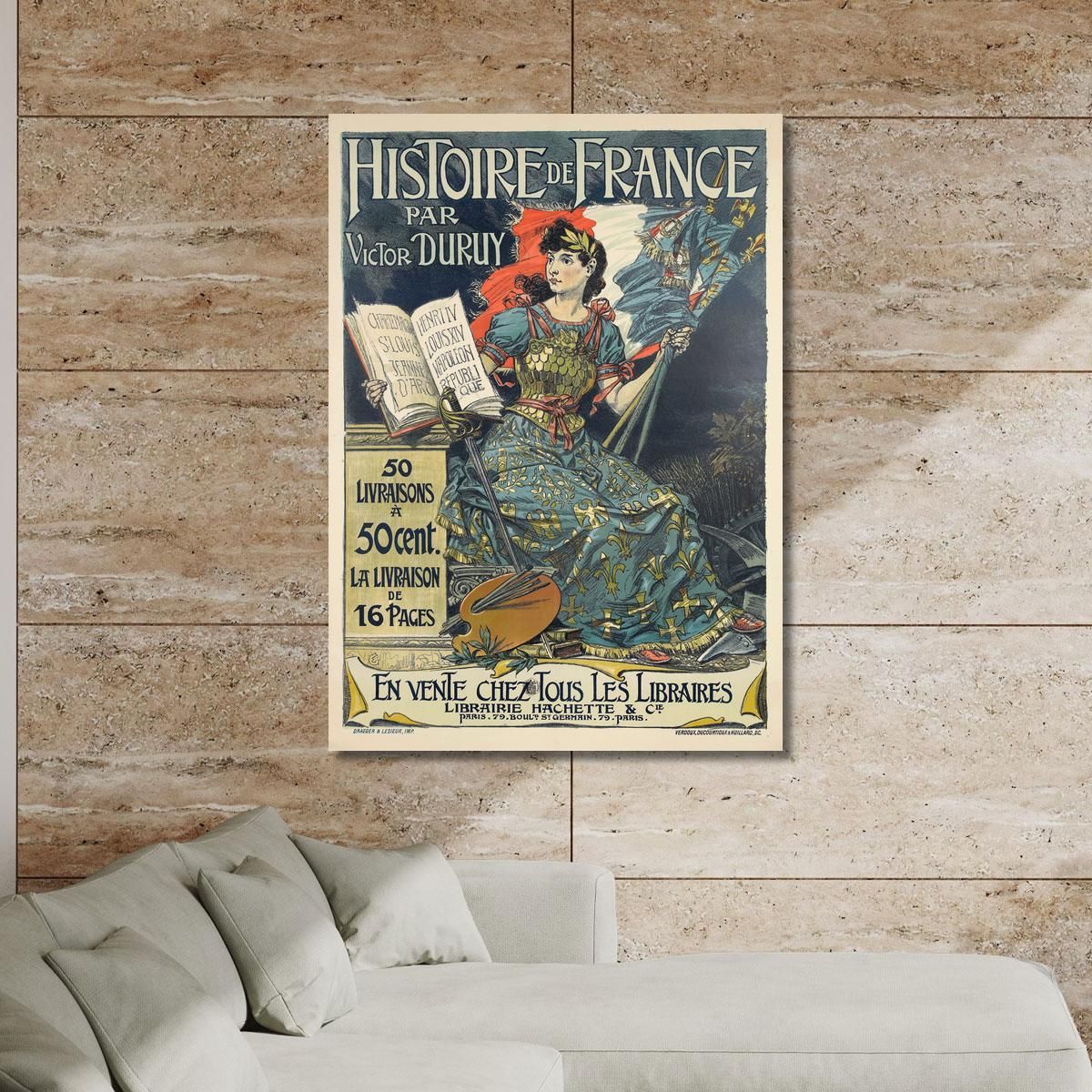 History Of France Eugène Grasset egs12 canvas print 