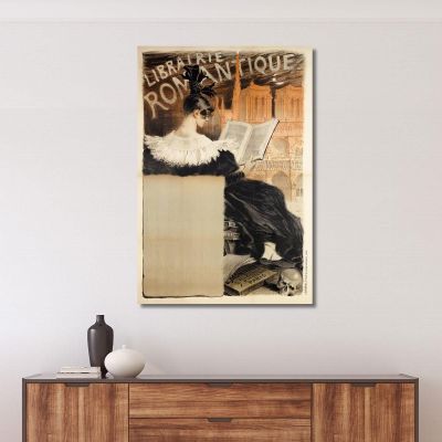 Romantic Bookstore Eugène Grasset egs17 canvas print 