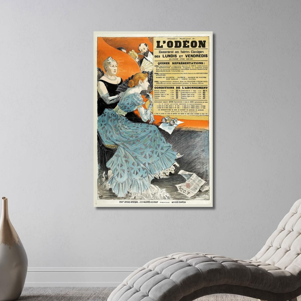 National Odeon Theater Eugène Grasset egs27 canvas print 