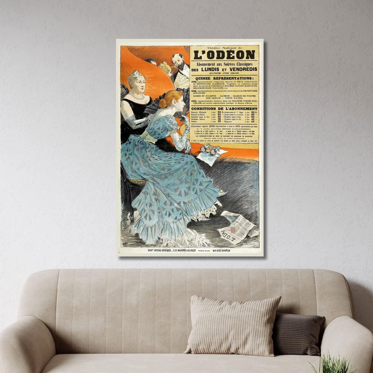 National Odeon Theater Eugène Grasset egs27 canvas print 