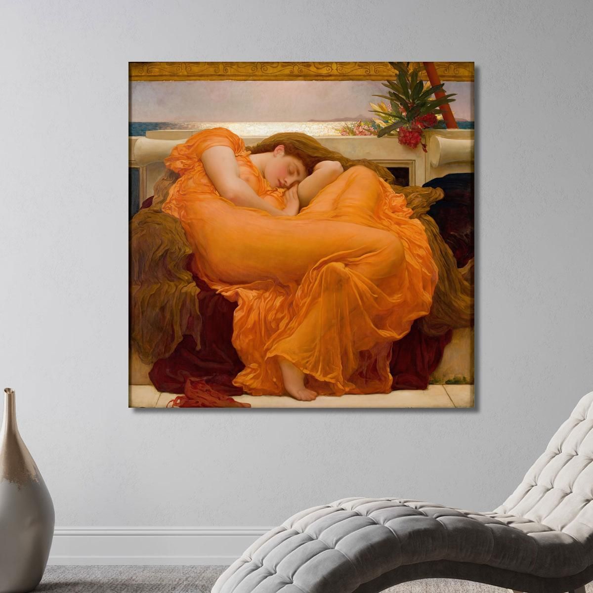 Flaming June Frederic Leighton flg20 canvas print 