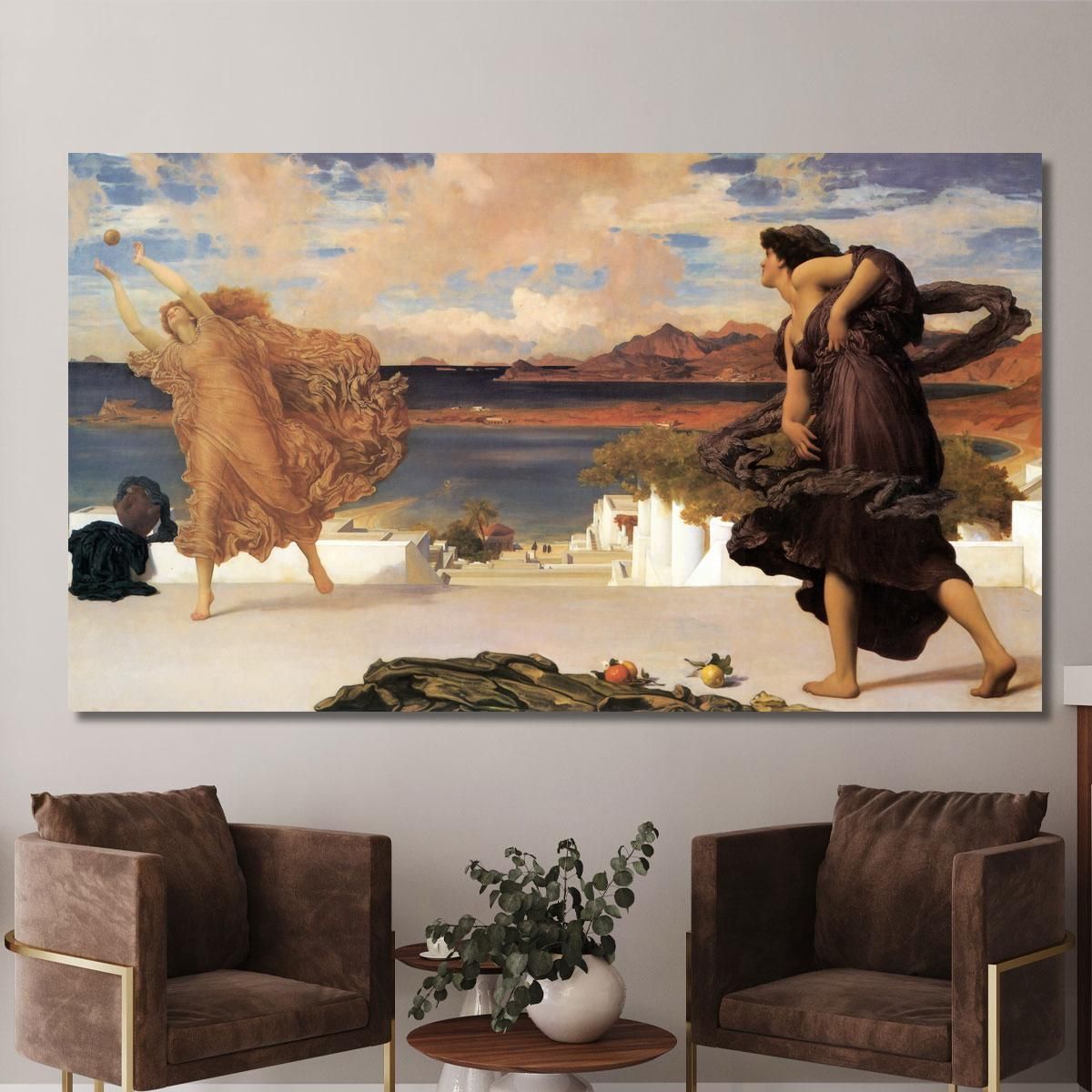 Greek Girls Playing Ball Frederic Leighton flg25 canvas print 