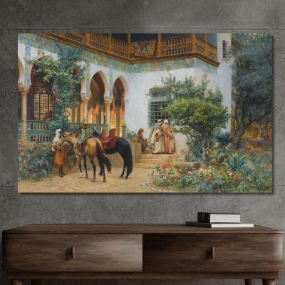 A North African Courtyard Frederick Arthur Bridgman fab2 canvas print 