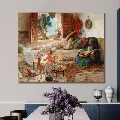 An Afternoon In Algiers Frederick Arthur Bridgman fab7 canvas print 