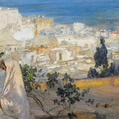 Arab Women On A Rooftop Algiers Beyond Frederick Arthur Bridgman fab14 canvas print