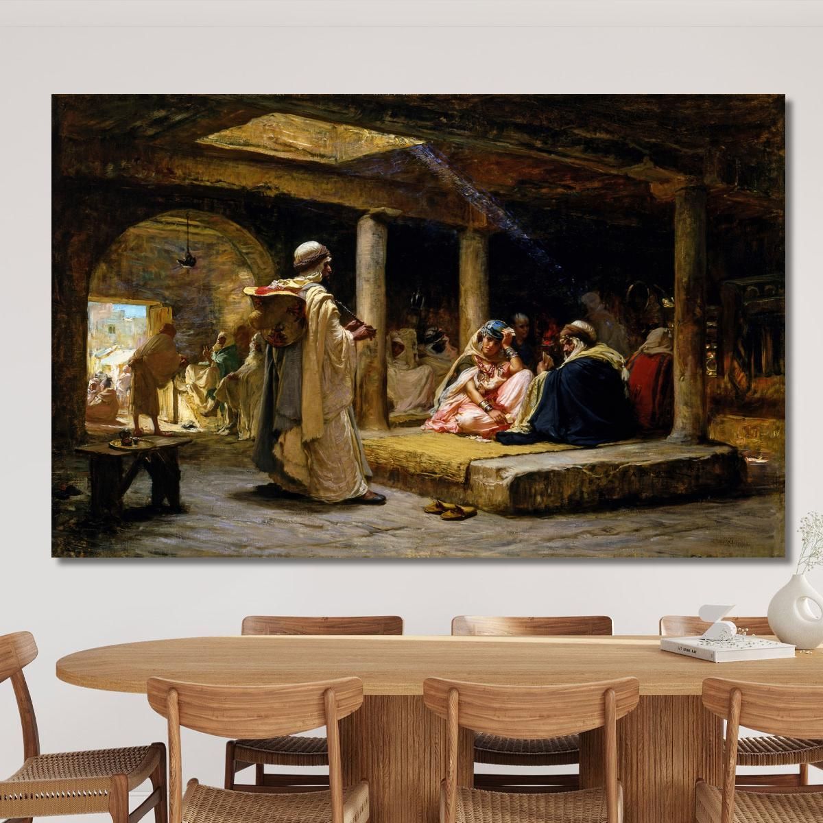 Cafe At Biskra Algeria Frederick Arthur Bridgman fab17 canvas print 