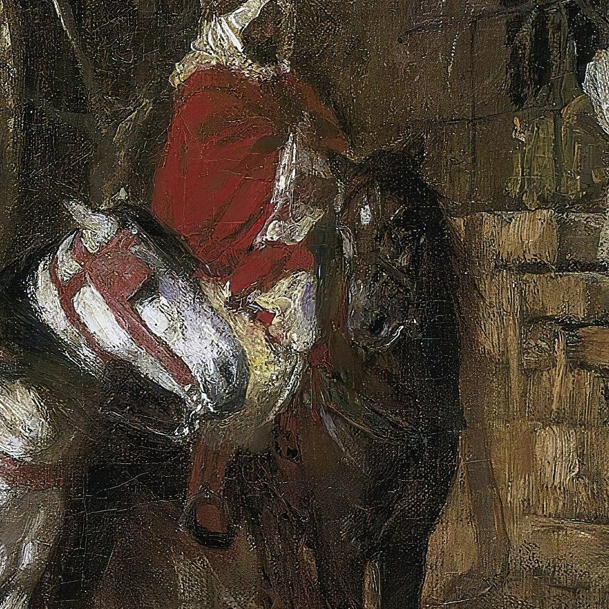 Horseman In A Courtyard Frederick Arthur Bridgman fab25 canvas print