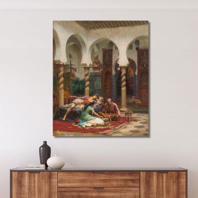 Idle Moments Frederick Arthur Bridgman fab26 canvas print 