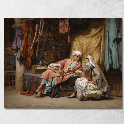 In The Souk Tunis Frederick Arthur Bridgman fab28 canvas print 