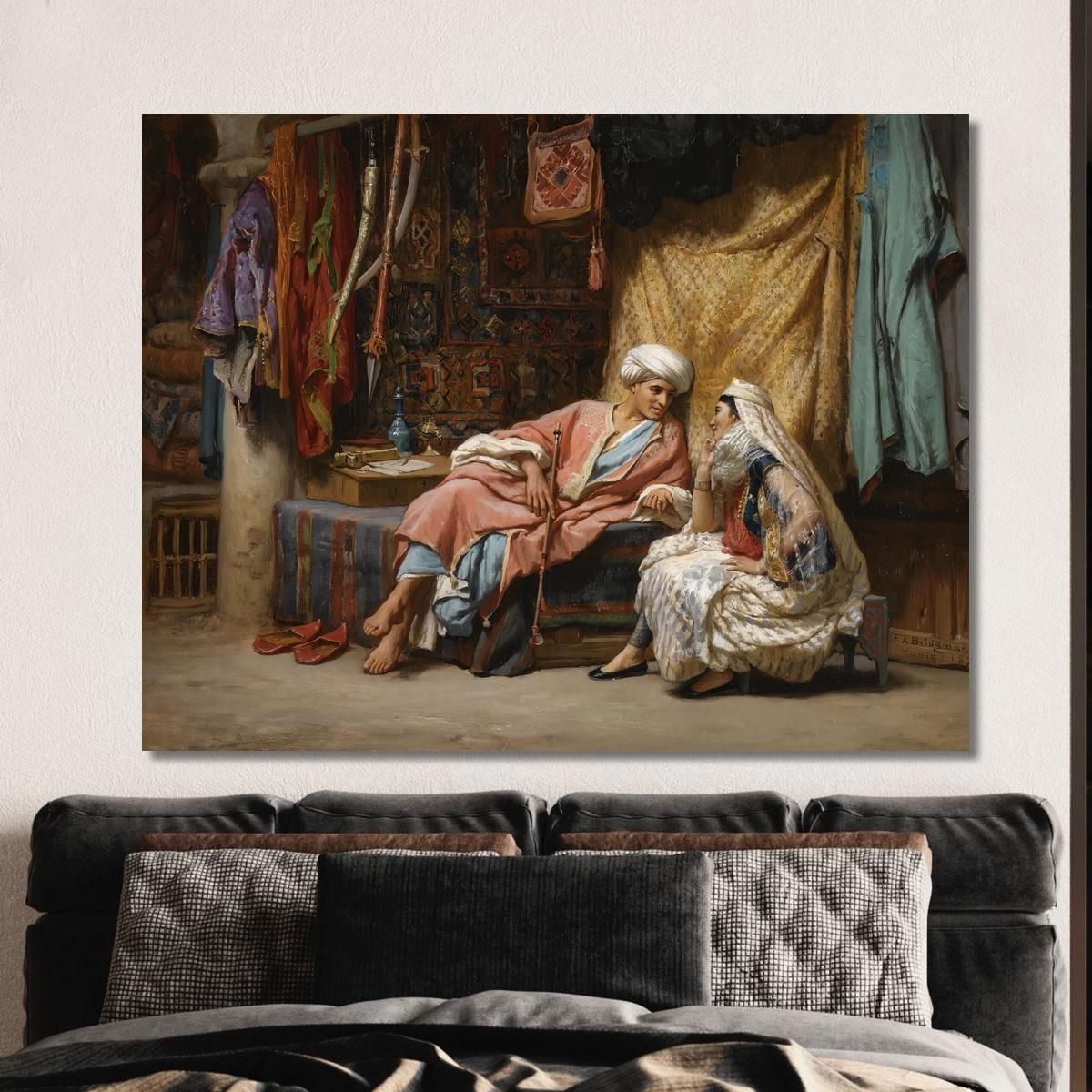 In The Souk Tunis Frederick Arthur Bridgman fab28 canvas print 