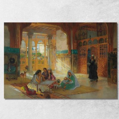 Interior Of An Arab Palace Frederick Arthur Bridgman fab29 canvas print 