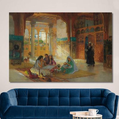 Interior Of An Arab Palace Frederick Arthur Bridgman fab29 canvas print 