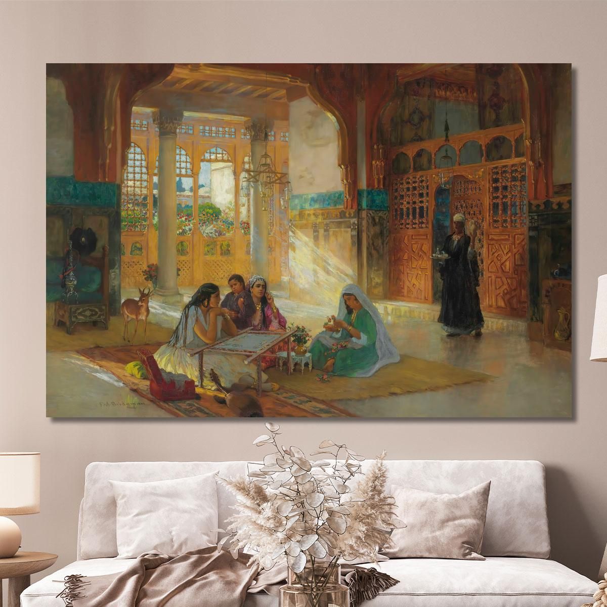 Interior Of An Arab Palace Frederick Arthur Bridgman fab29 canvas print 