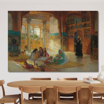 Interior Of An Arab Palace Frederick Arthur Bridgman fab29 canvas print 