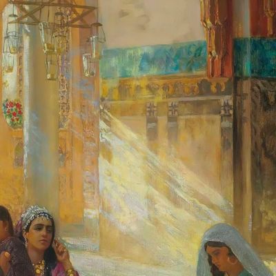 Interior Of An Arab Palace Frederick Arthur Bridgman fab29 canvas print