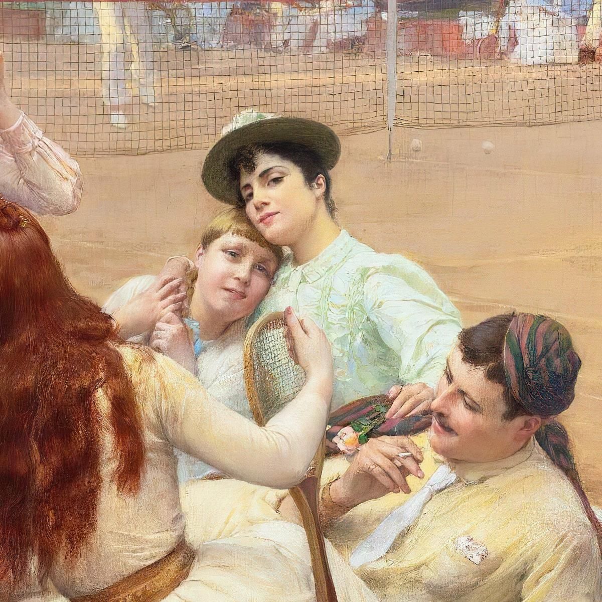 Lawn Tennis Club Frederick Arthur Bridgman fab35 canvas print