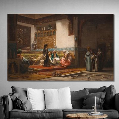 Moorish Interior Frederick Arthur Bridgman fab37 canvas print 