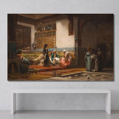 Moorish Interior Frederick Arthur Bridgman fab37 canvas print 