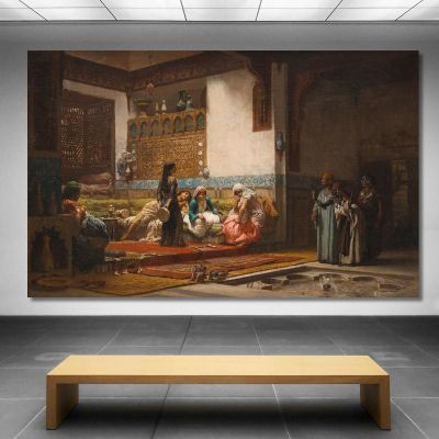 Moorish Interior Frederick Arthur Bridgman fab37 canvas print 