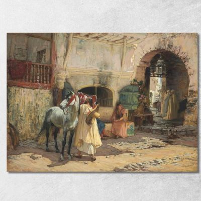 Off For A Ride Constantine Algeria Frederick Arthur Bridgman fab39 canvas print 