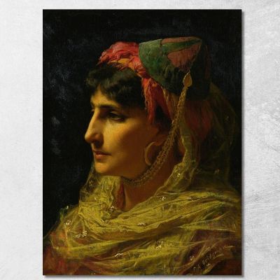 Portrait Of A Woman Frederick Arthur Bridgman fab44 canvas print 