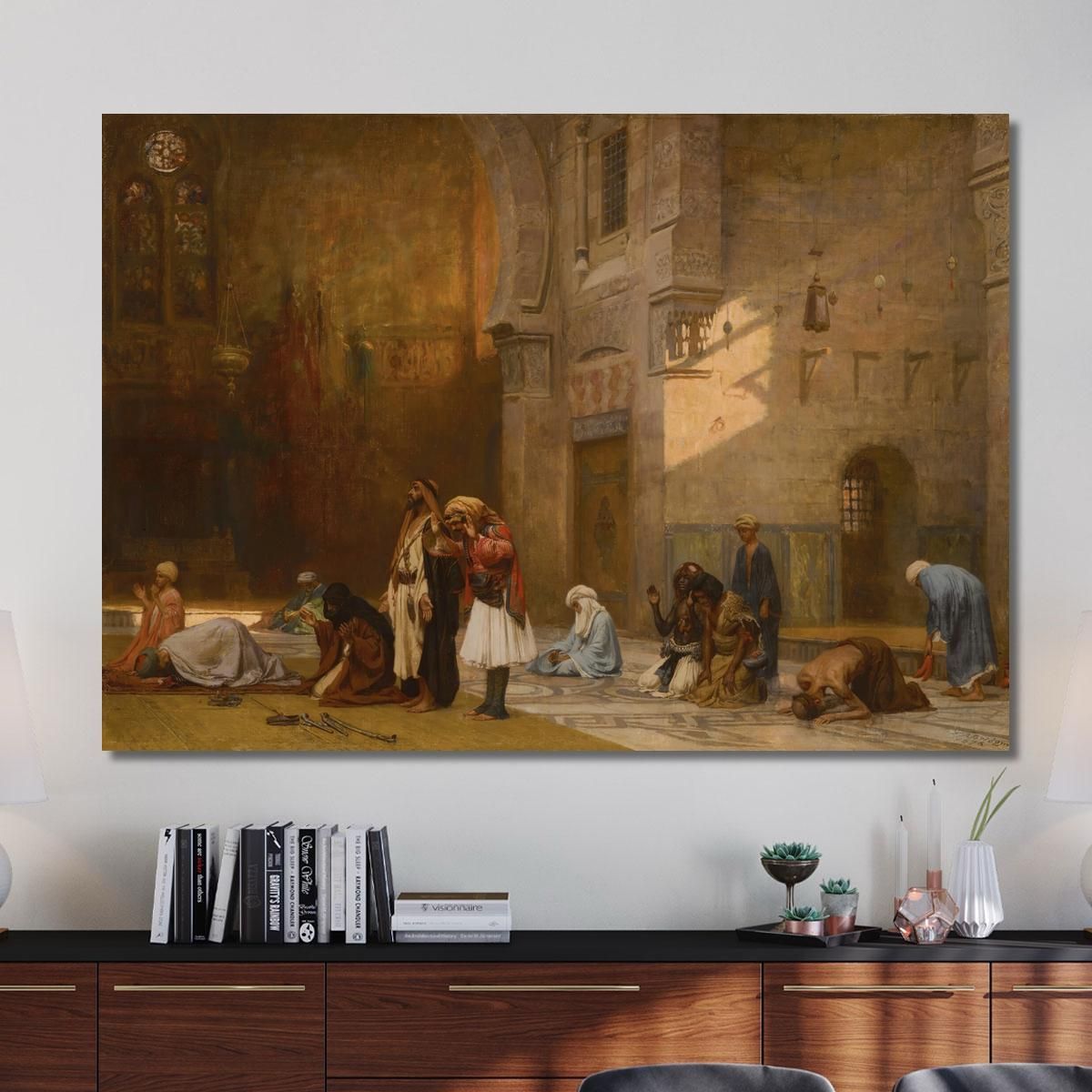 Prayer In The Mosque Cairo Frederick Arthur Bridgman fab46 canvas print 